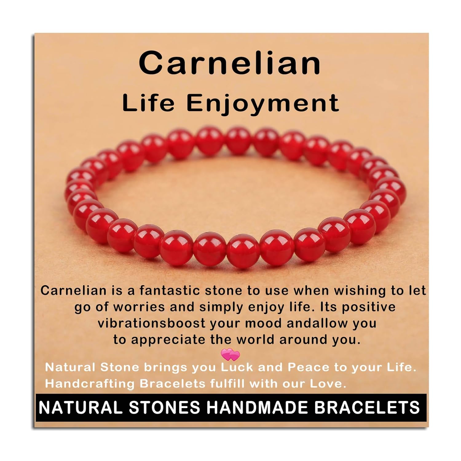 AD Beads Handmade Gemstone Stretch Elastic Bracelet Crystal Healing Reiki Nature's Beauty and Spiritual Essence Unisex (4mm, Black Tourmaline (Best protection))