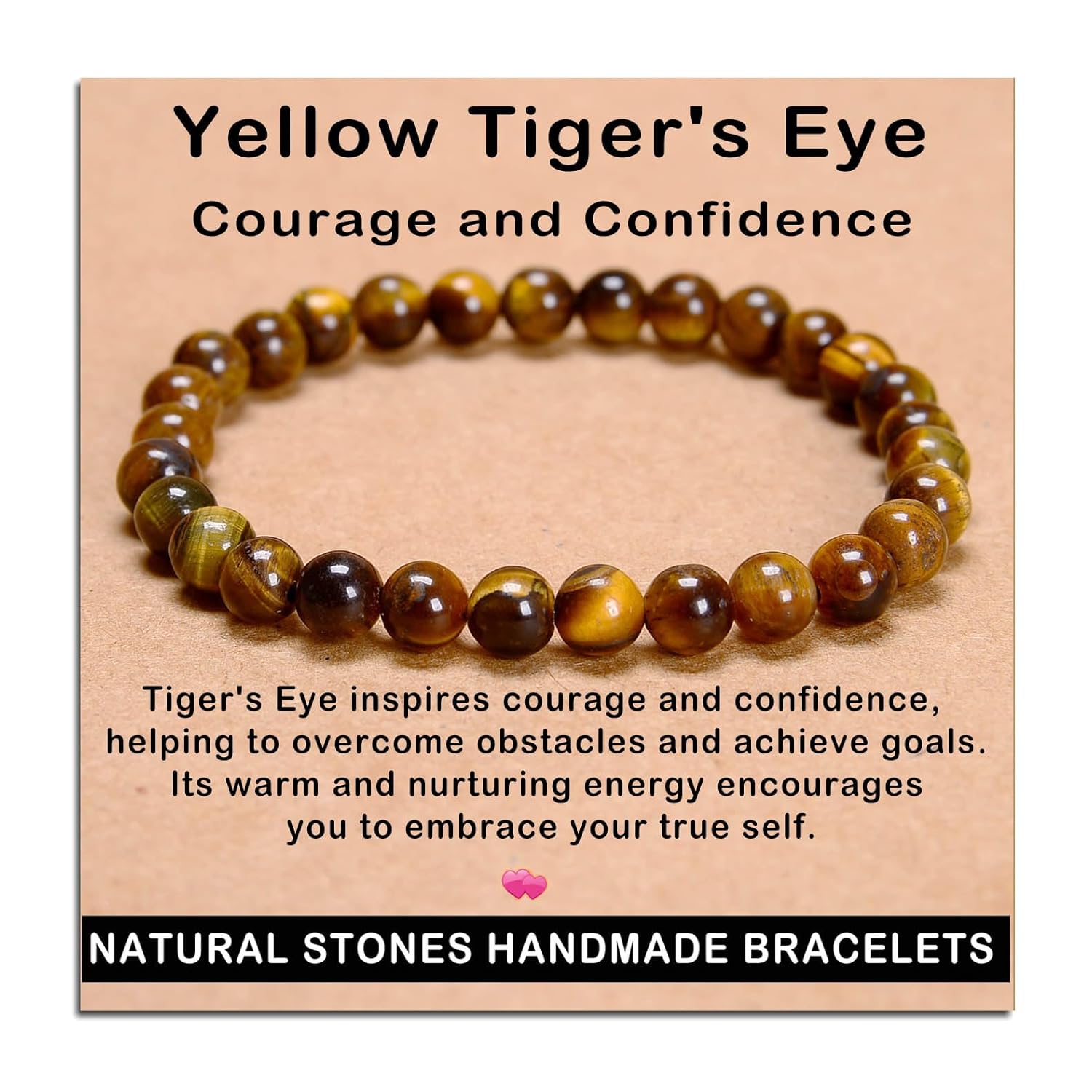 AD Beads Handmade Gemstone Stretch Elastic Bracelet Crystal Healing Reiki Nature's Beauty and Spiritual Essence Unisex (4mm, Black Tourmaline (Best protection))
