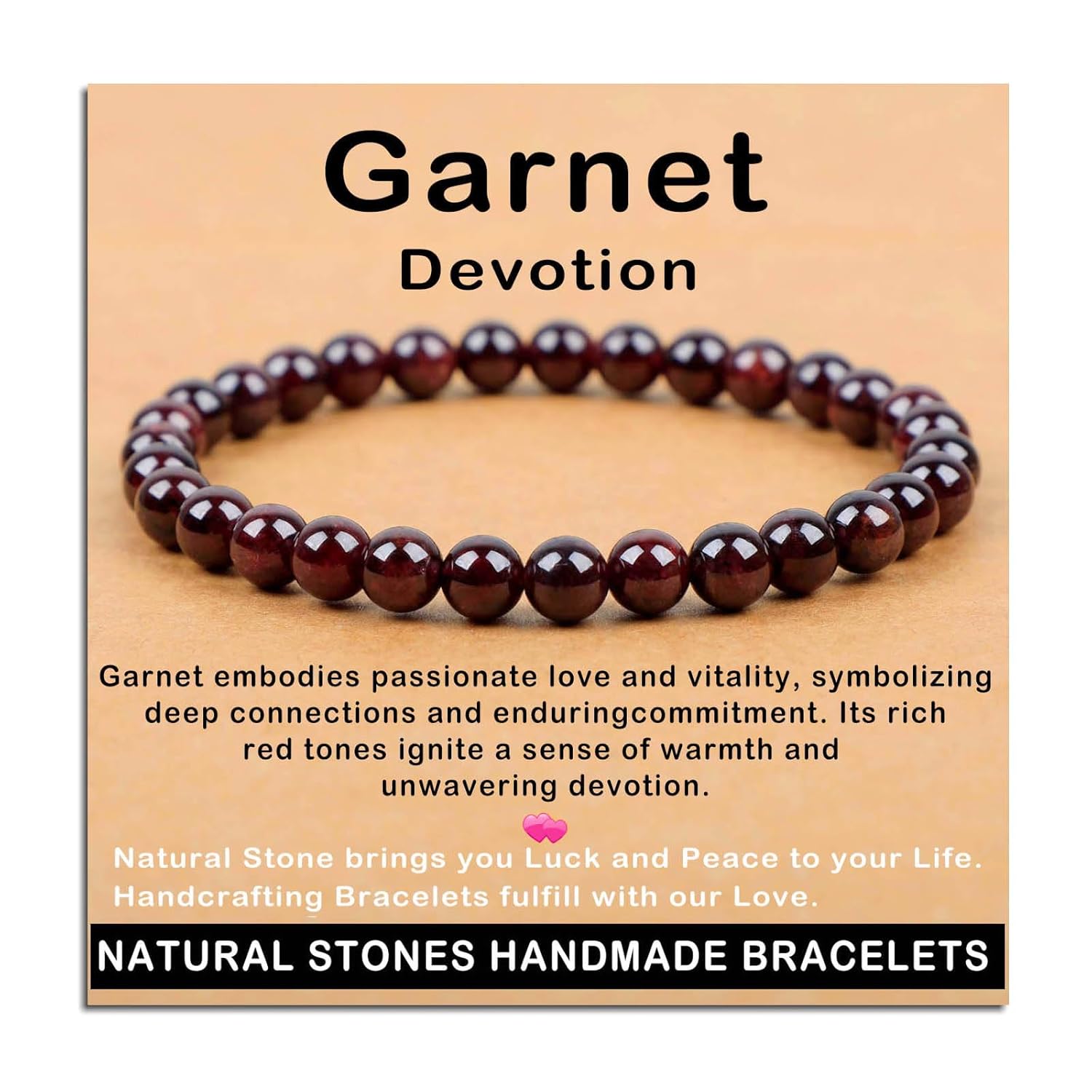 AD Beads Handmade Gemstone Stretch Elastic Bracelet Crystal Healing Reiki Nature's Beauty and Spiritual Essence Unisex (4mm, Black Tourmaline (Best protection))