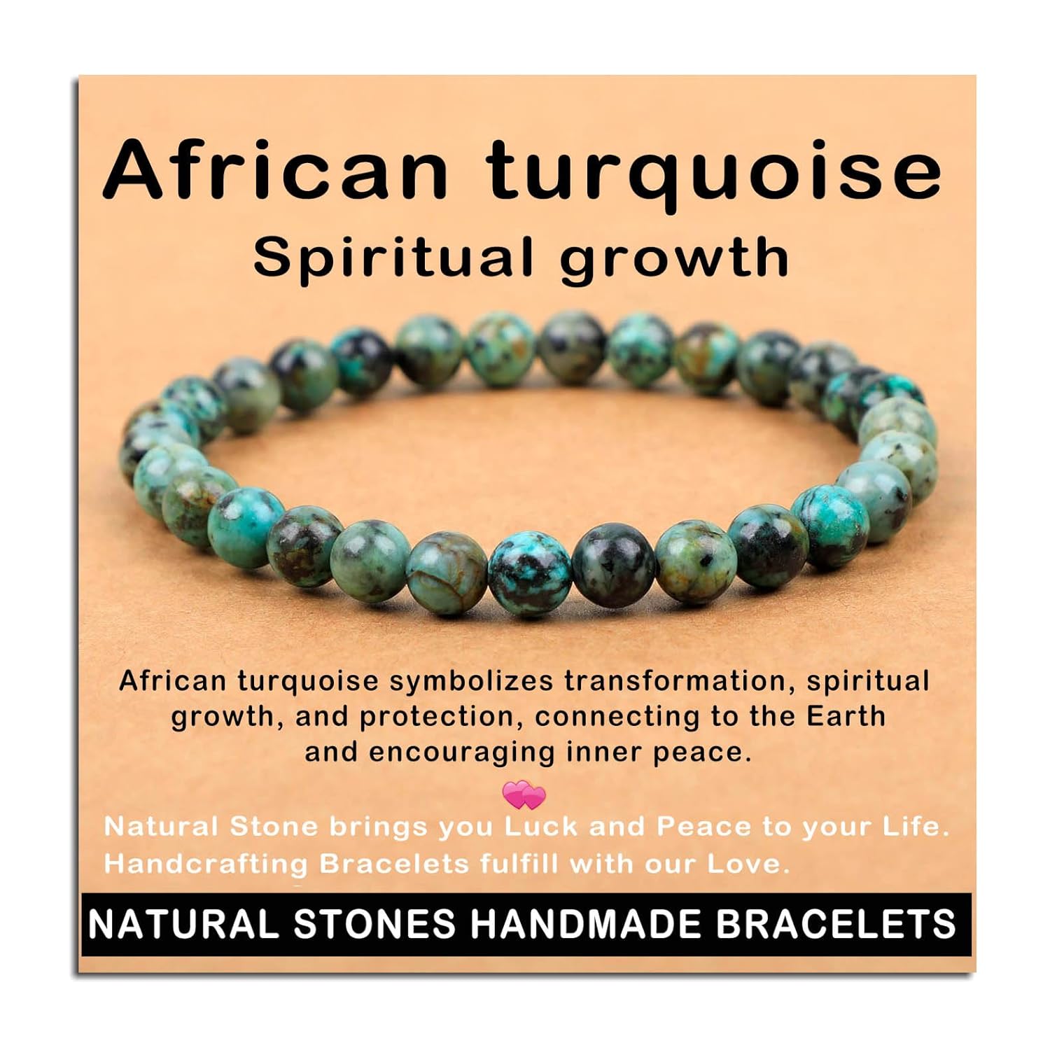 AD Beads Handmade Gemstone Stretch Elastic Bracelet Crystal Healing Reiki Nature's Beauty and Spiritual Essence Unisex (4mm, Black Tourmaline (Best protection))