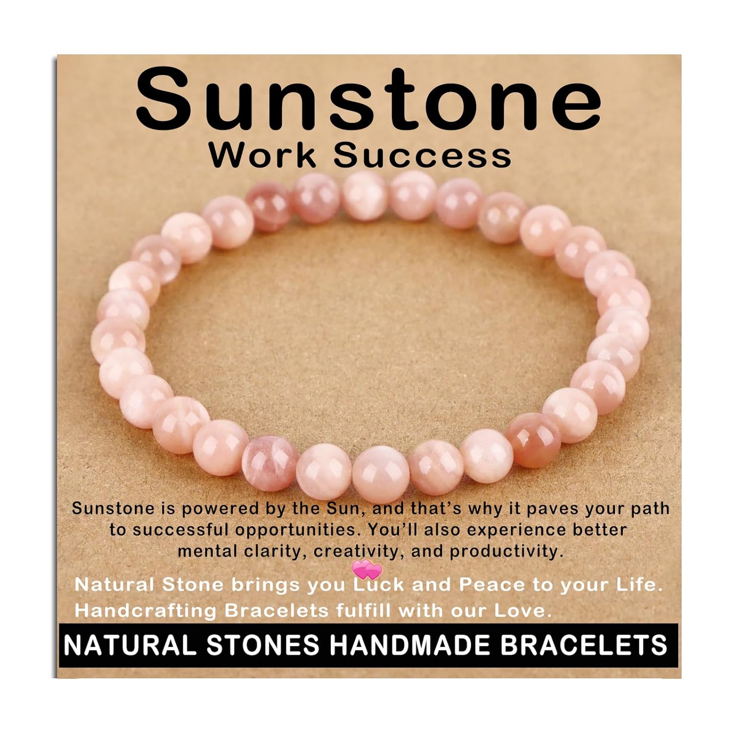 AD Beads Handmade Gemstone Stretch Elastic Bracelet Crystal Healing Reiki Nature's Beauty and Spiritual Essence Unisex (4mm, Black Tourmaline (Best protection))