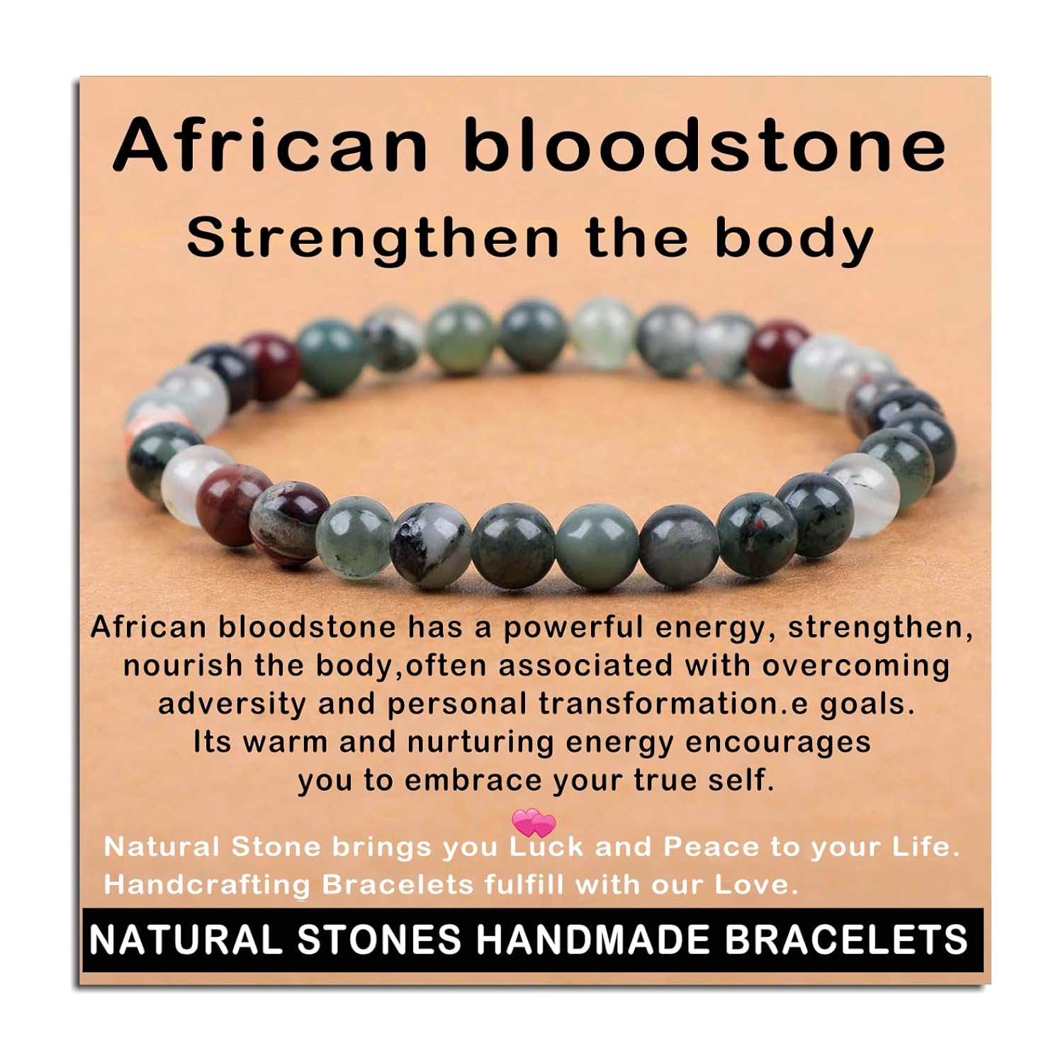 AD Beads Handmade Gemstone Stretch Elastic Bracelet Crystal Healing Reiki Nature's Beauty and Spiritual Essence Unisex (4mm, Black Tourmaline (Best protection))